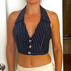 WEWOREWHAT - Danielle Bernstein halter top, backless, new with tags, size M